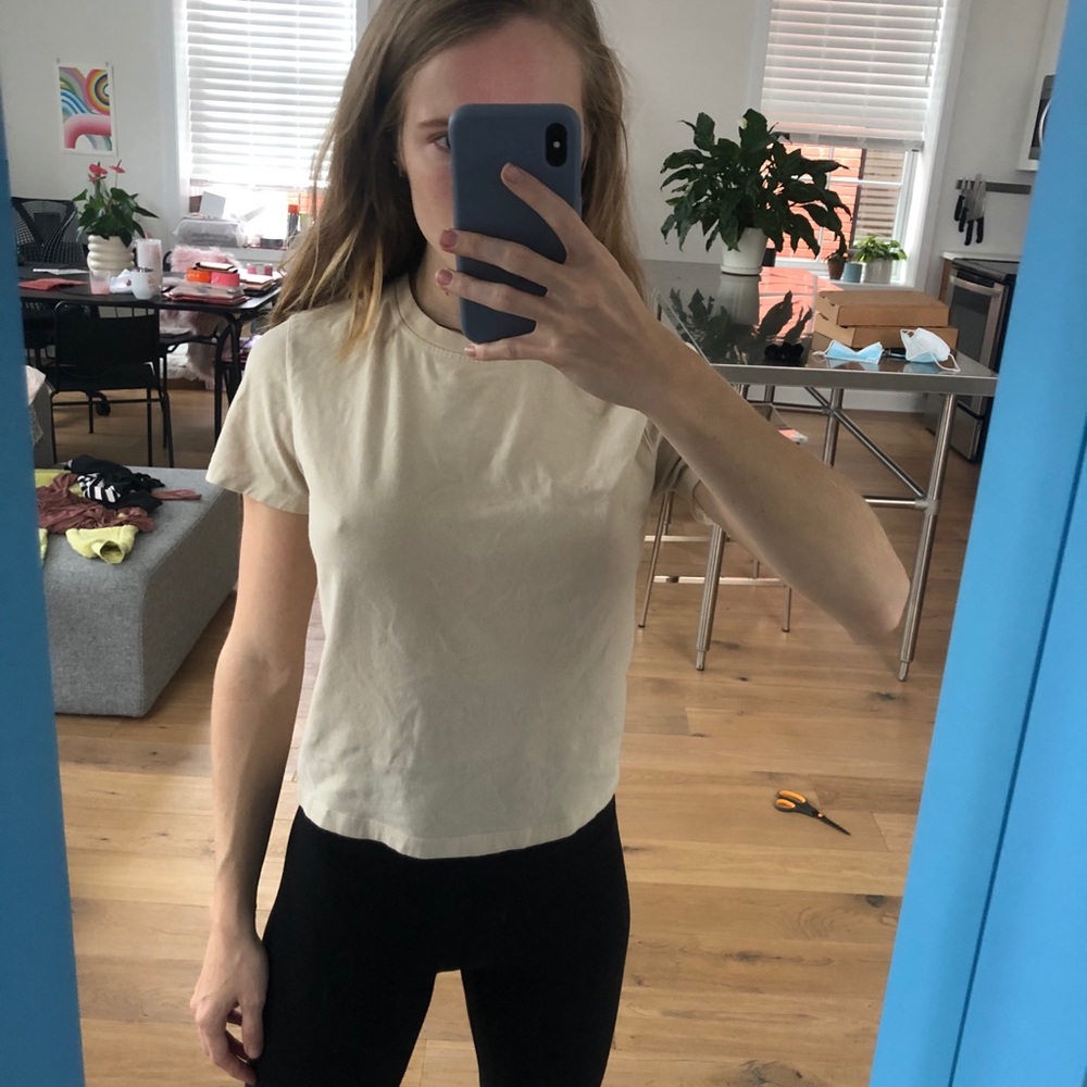 Brandy Melville tan t shirt